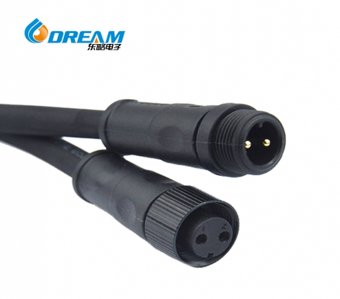 Factory Direct Sales IP67 Waterproof Male to Female Cable Connector with Cable Molded