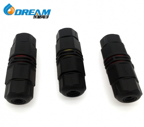 IP68 M20 3Pin Screw Type LED Power Electrical Cable Assembly Waterproof Power Quick Connector For Lighting