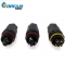 IP68 M20 3Pin Screw Type LED Power Electrical Cable Assembly Waterproof Power Quick Connector For Lighting