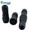 IP68 Plastic M16 Mini Screw Type 4 Pin Male Female Power Connector 4 Pin Waterproof Connector
